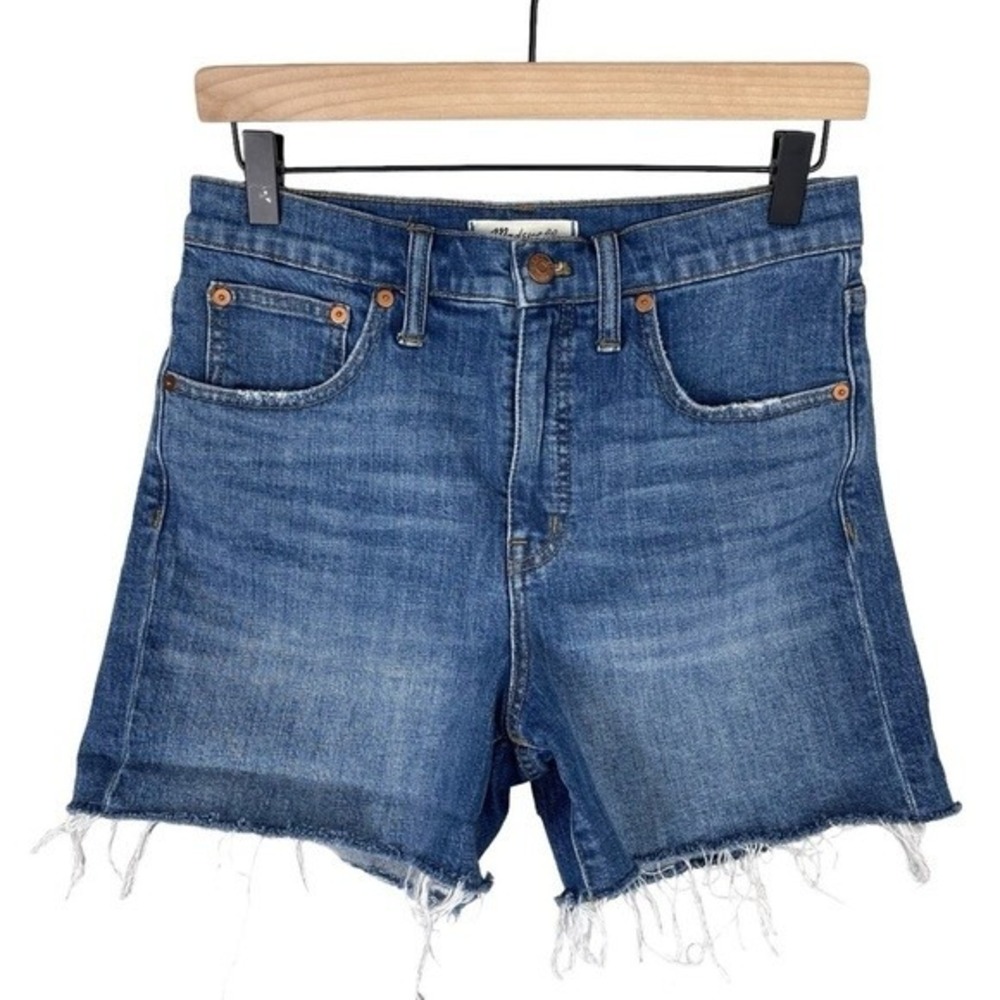 Madewell High Rise Denim Shorts 27 Classic Cut Off Jean Stretch Surf Beach